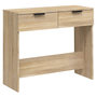 Voir la diapositive 2 : VIDAXL Table console Chene sonoma 90x36x75 cm Bois d'ingenierie