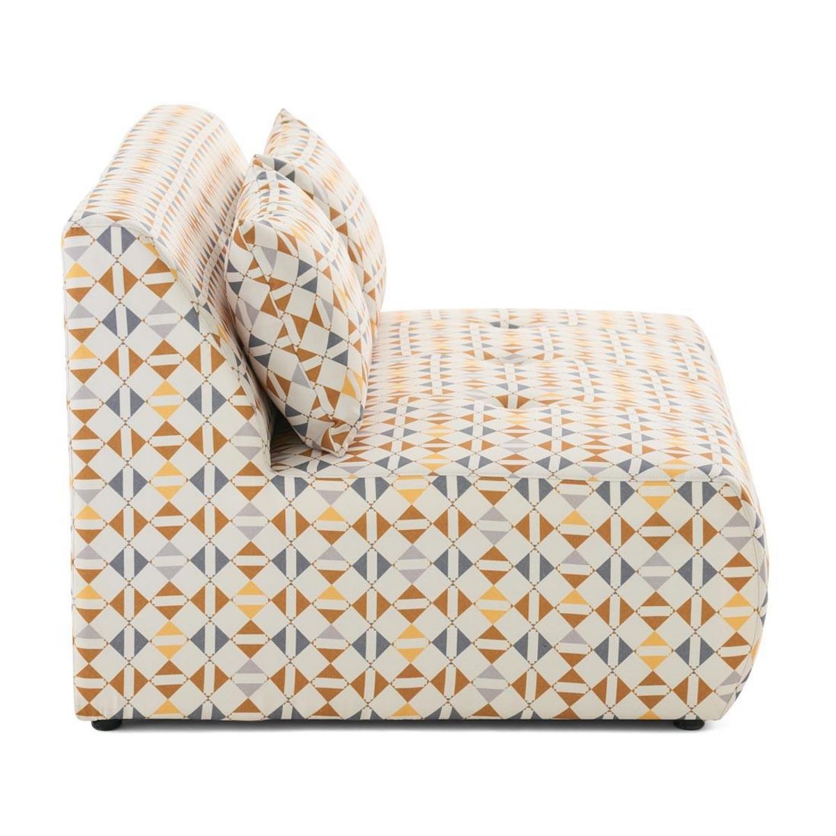 LISA DESIGN Onyx - canapé droit 2 places motif graphique en tissu