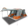 Voir la diapositive 2 : VIDAXL Tente de camping tunnel 5 personnes gris et orange impermeable