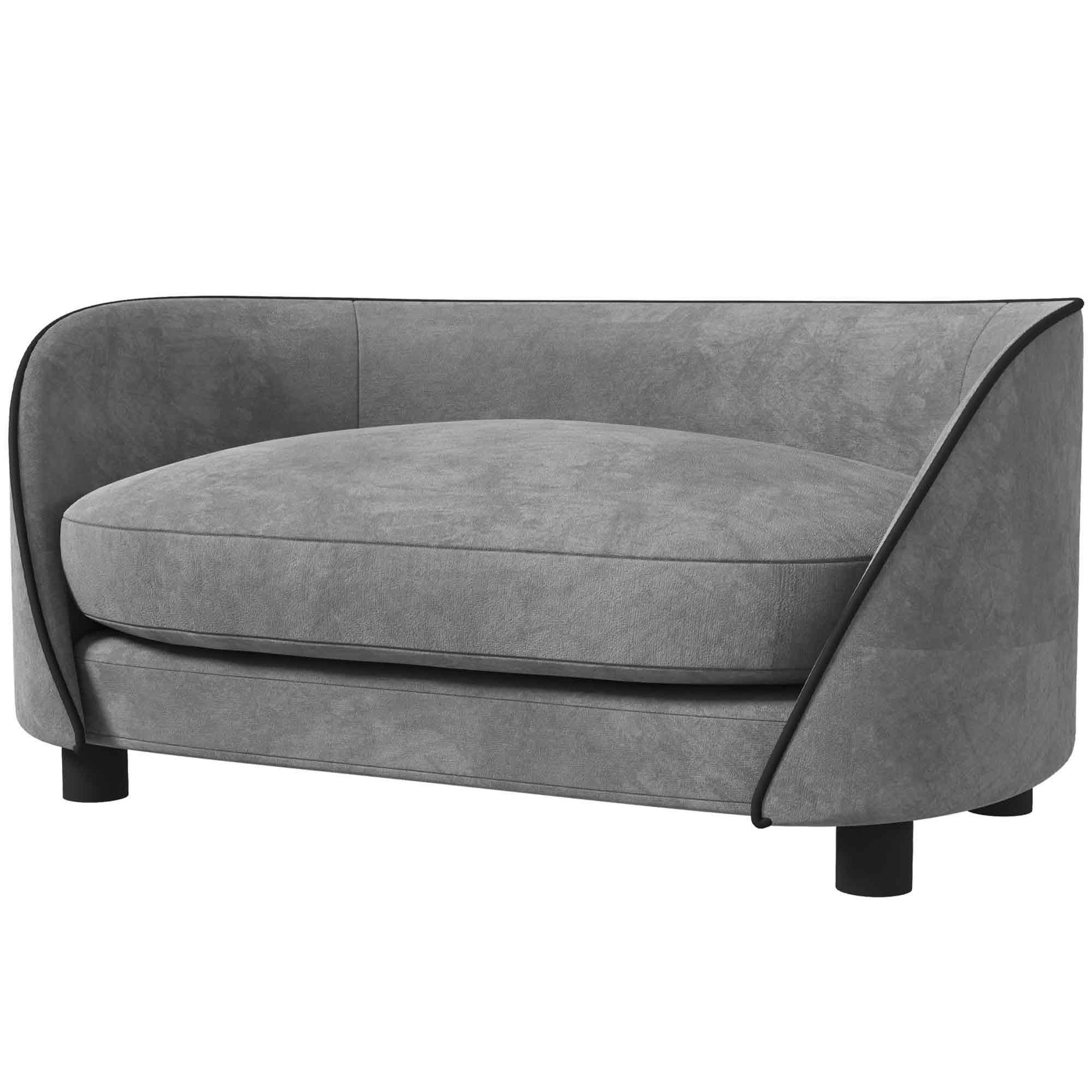 Voir la diapositive 1 : PAWHUT Canapé pour chien design - coussin déhoussable - dim. 67L x 43l x 31H cm - velours gris
