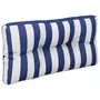 VIDAXL Coussins de palette 2 pcs rayures bleues/blanches tissu