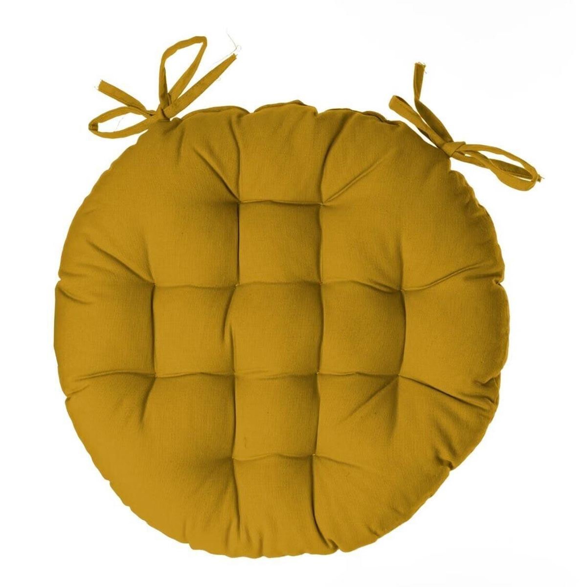 ATMOSPHERA Galette de chaise ronde  leana  38cm ocre