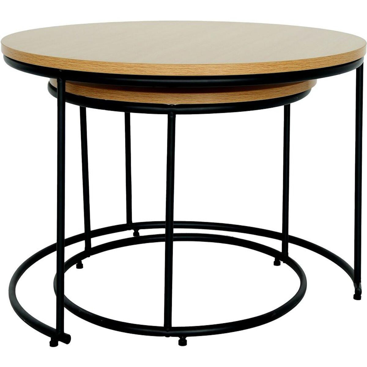 Habitat et Jardin Lot de 2 tables basses gigognes  Wen  - Marron