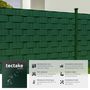 Voir la diapositive 2 : tectake Bandes brise-vue PVC pour clôtures à barreaux simples et doubles vert