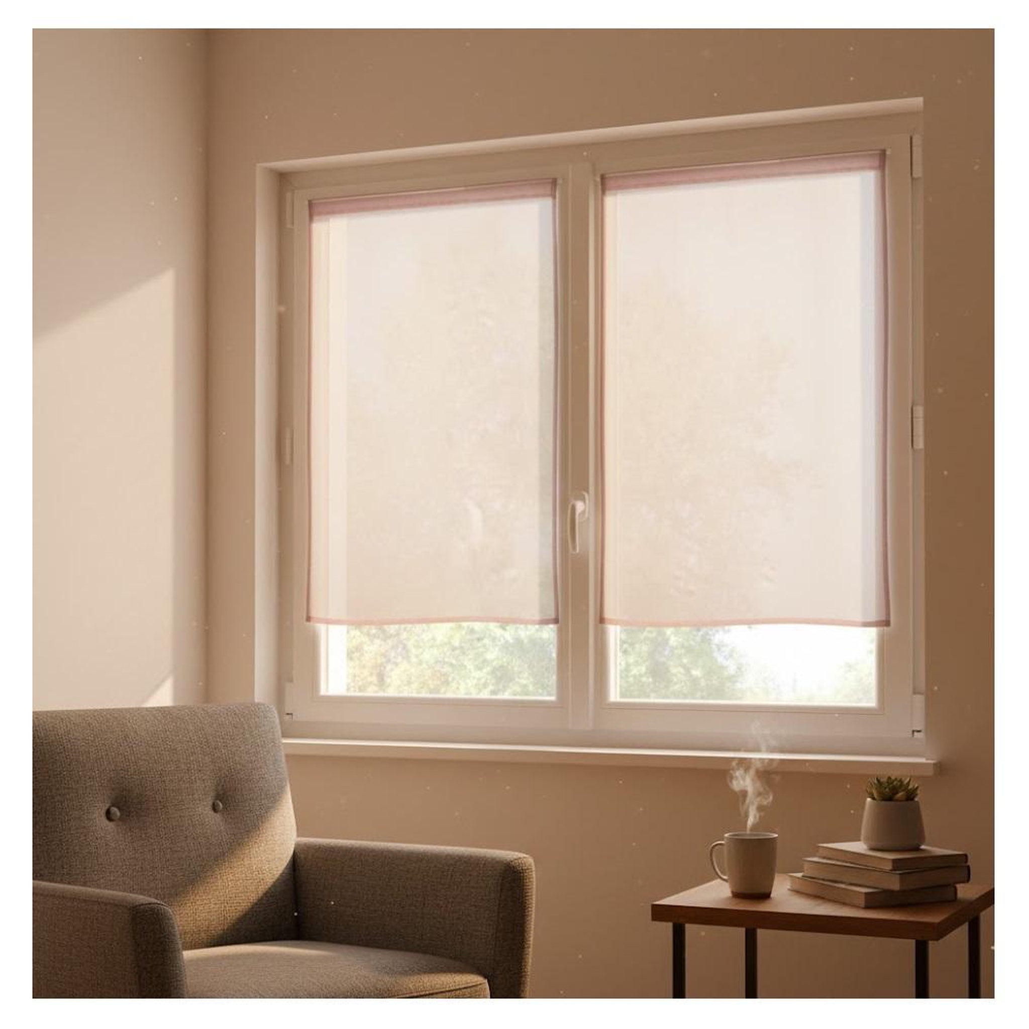 Voir la diapositive 2 : Eden Paire de rideaux voile uni brise bise