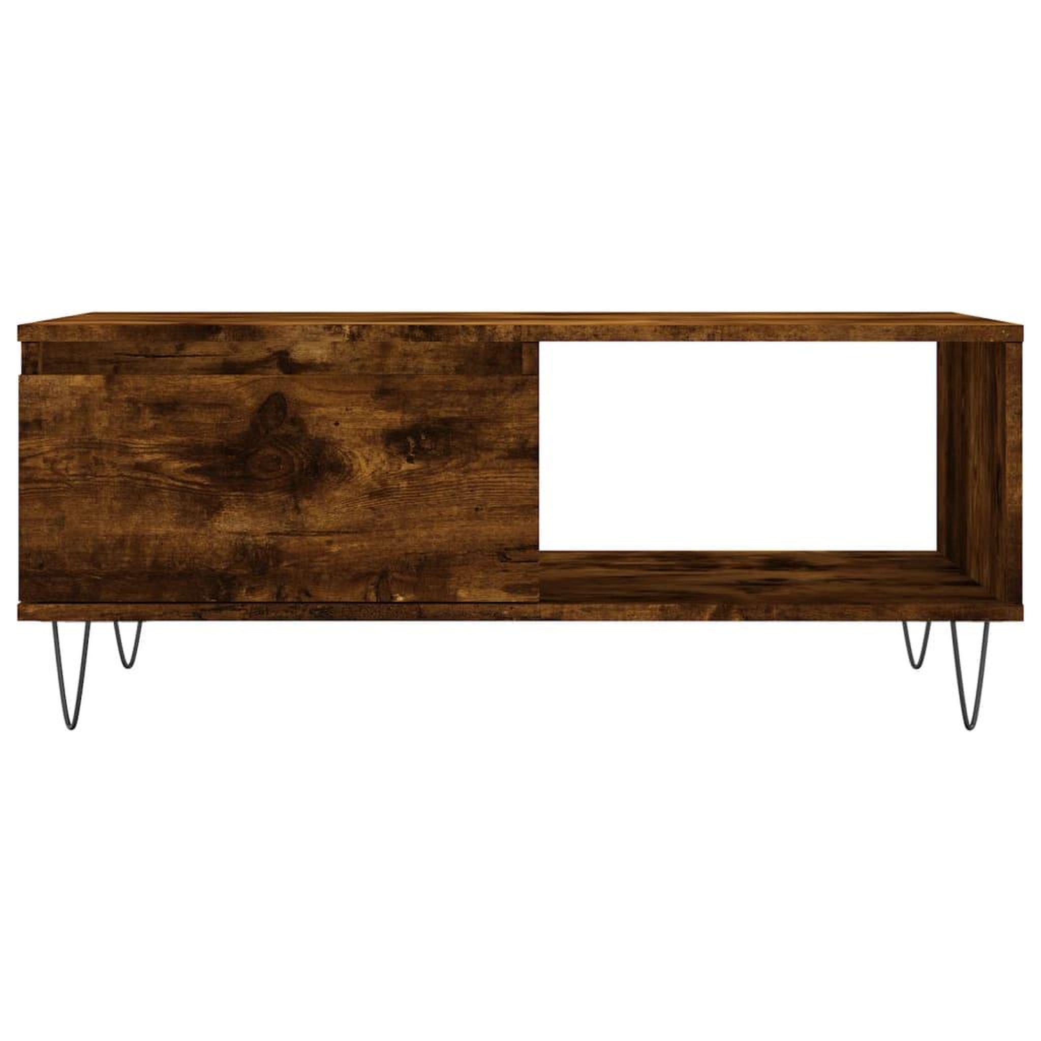 Voir la diapositive 5 : VIDAXL Table basse Chene fume 90x50x36,5 cm Bois d'ingenierie