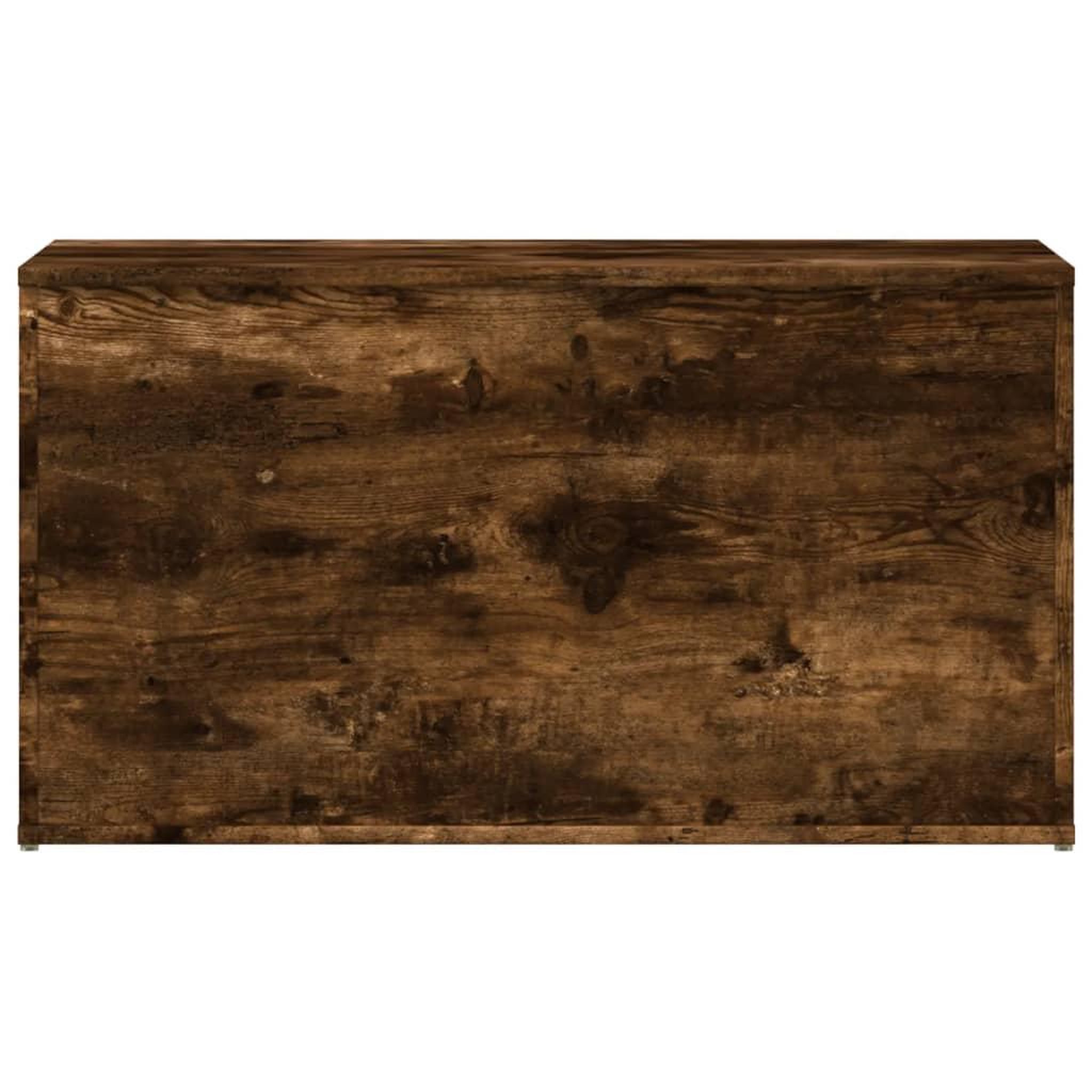 Voir la diapositive 4 : VIDAXL Coffre de rangement Chene fume 84x42x46 cm Bois d'ingenierie
