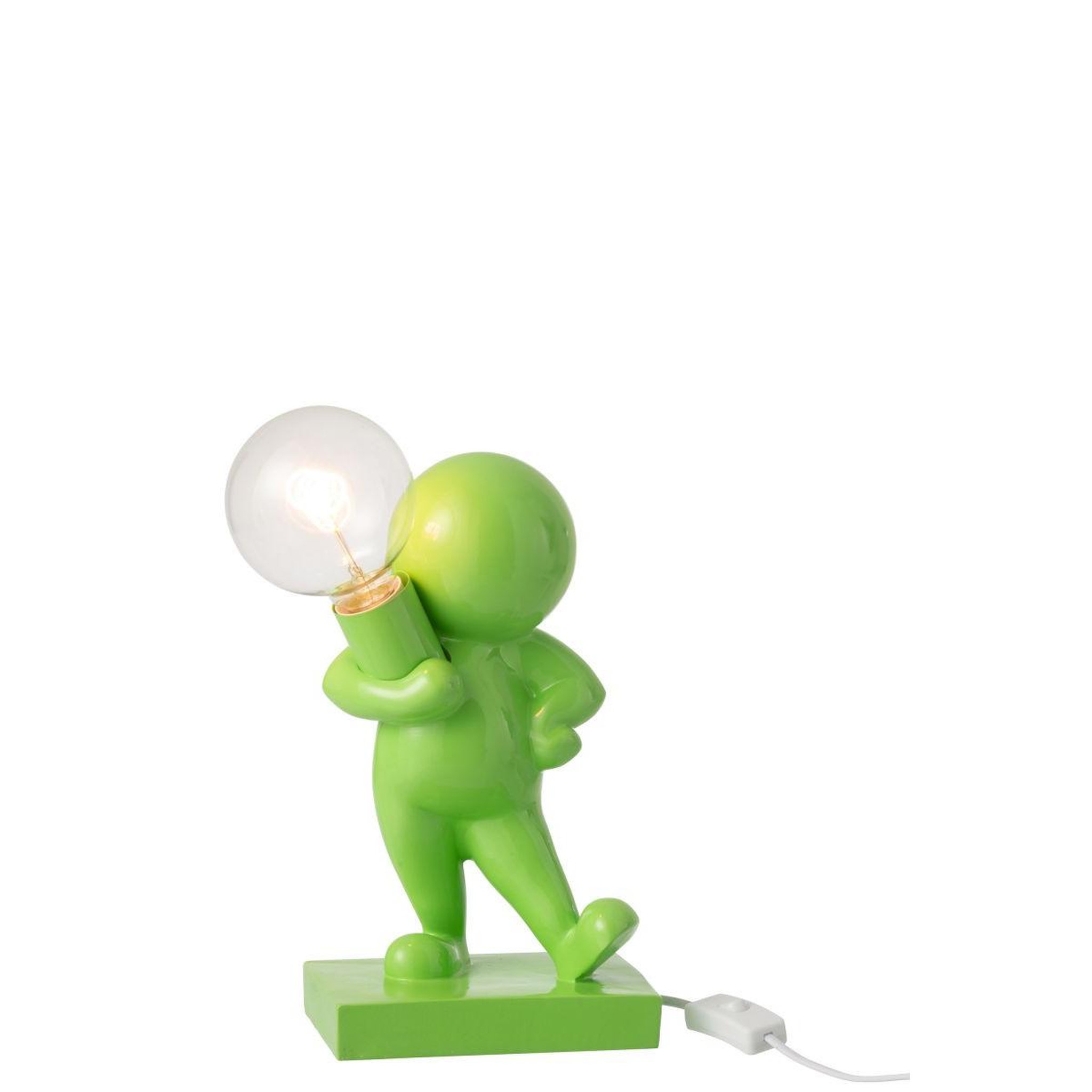 Voir la diapositive 3 : J-LINE Lampe à poser en résine  marcel  30cm vert