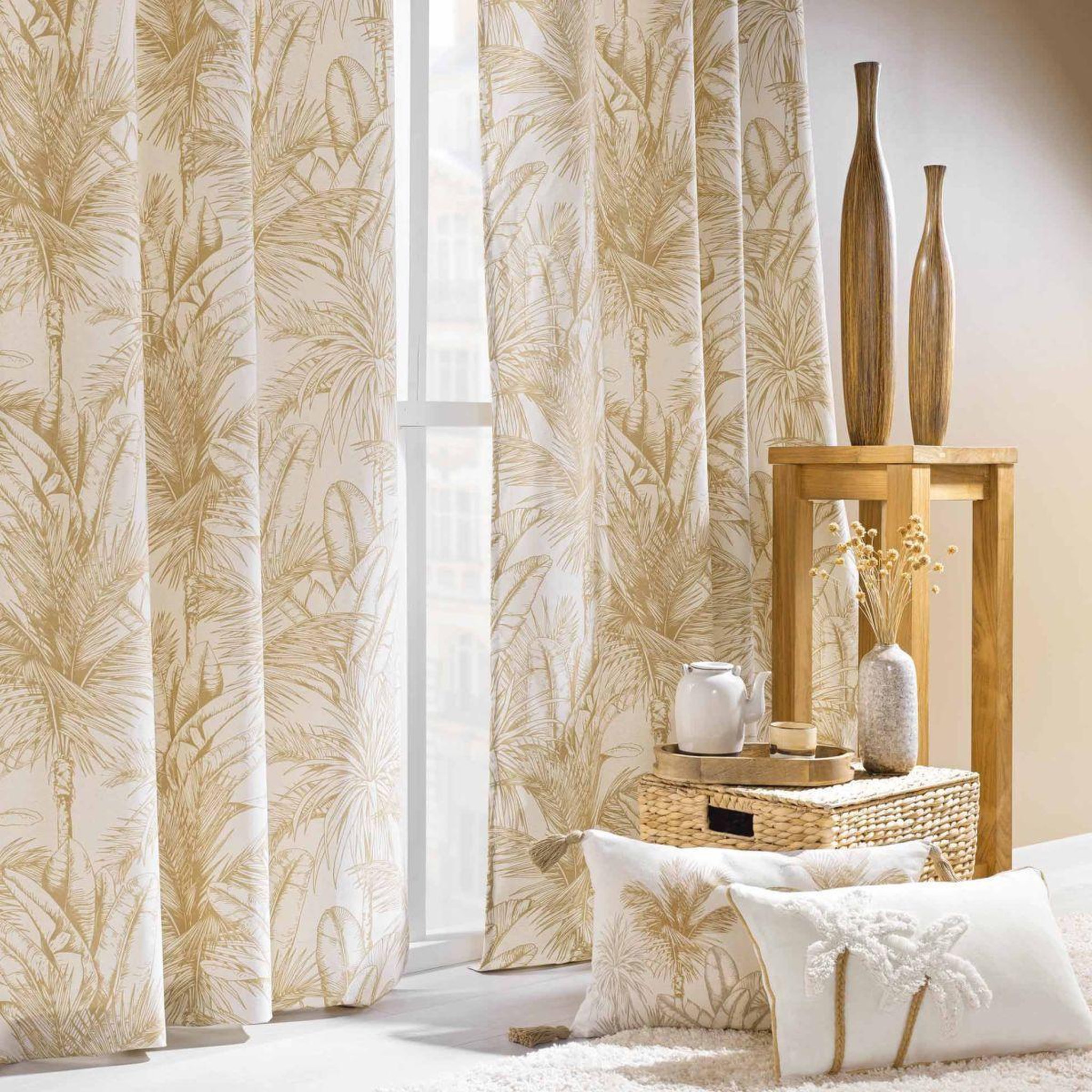 Voir la diapositive 5 : Douceur d'Intérieur Coussin déco tufté  sahara  30x50cm naturel