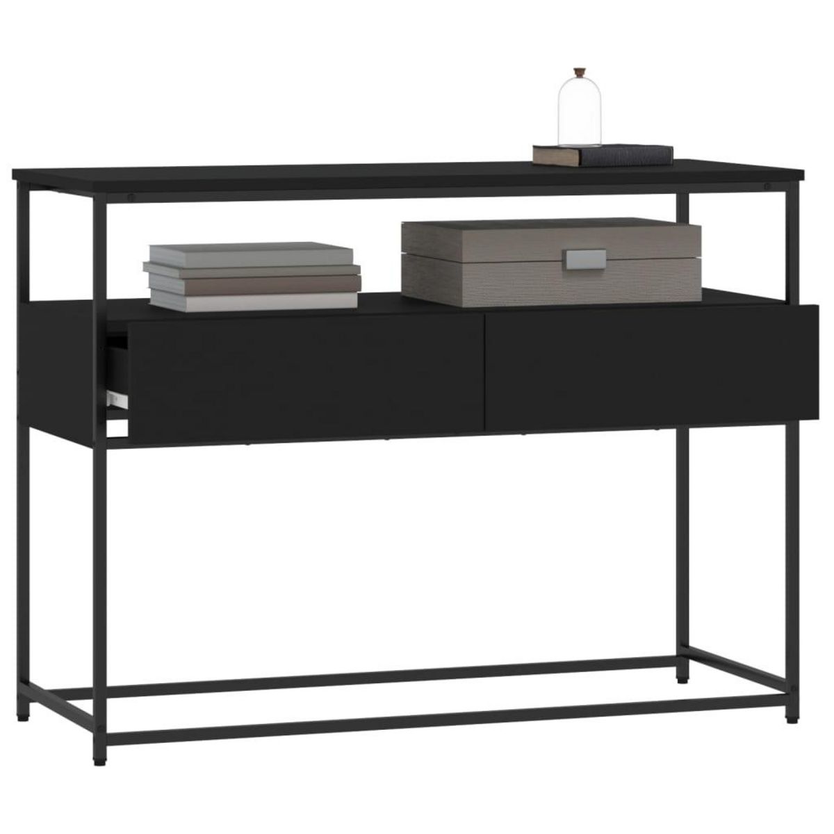 VIDAXL Table console noir 100x40x75 cm bois d'ingenierie