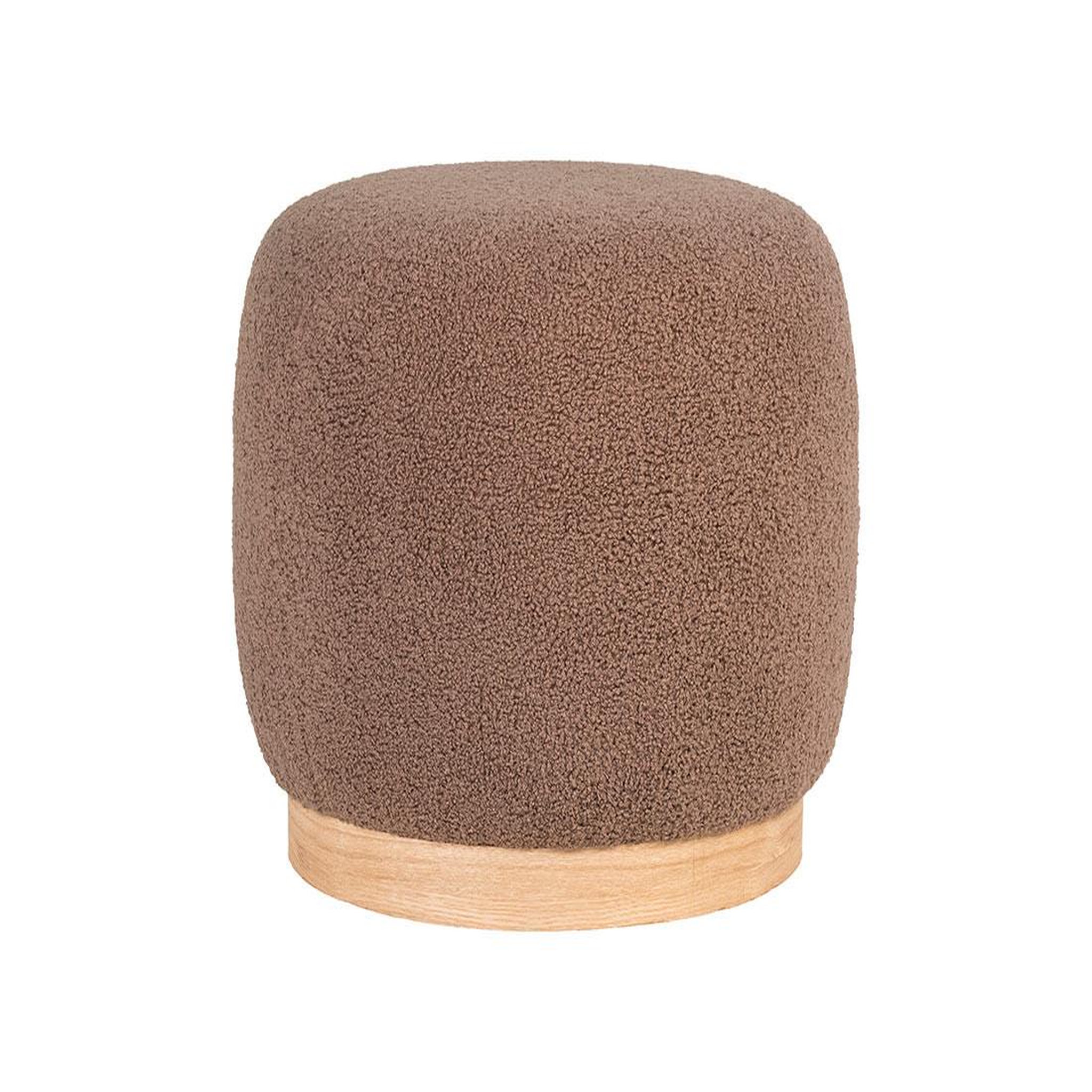 Voir la diapositive 1 : LISA DESIGN Kasia - pouf - en tissu bouclette
