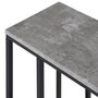 IDIMEX Bout de canapé DEBORA table d'appoint table à café table basse de salon cadre en métal noir et plateau en MDF décor béton