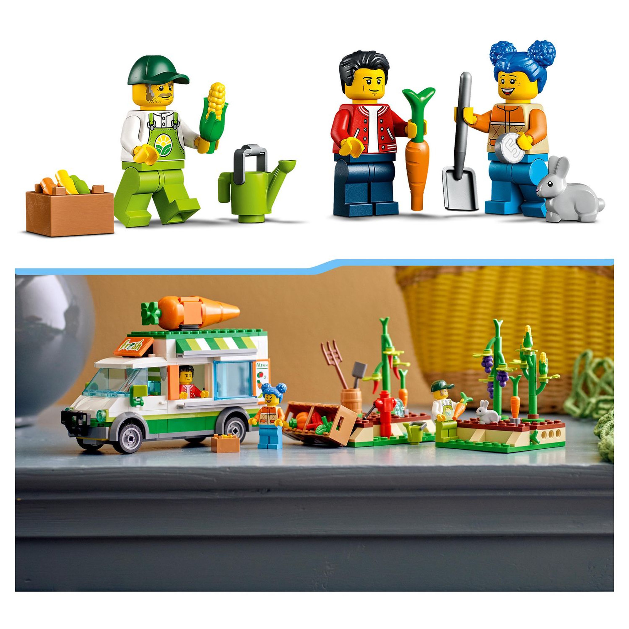 Voir la diapositive 7 : LEGO City 60345 Le camion de marche des fermiers 