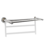 VIDAXL Porte serviettes double - Barre Fixe 2 tubes