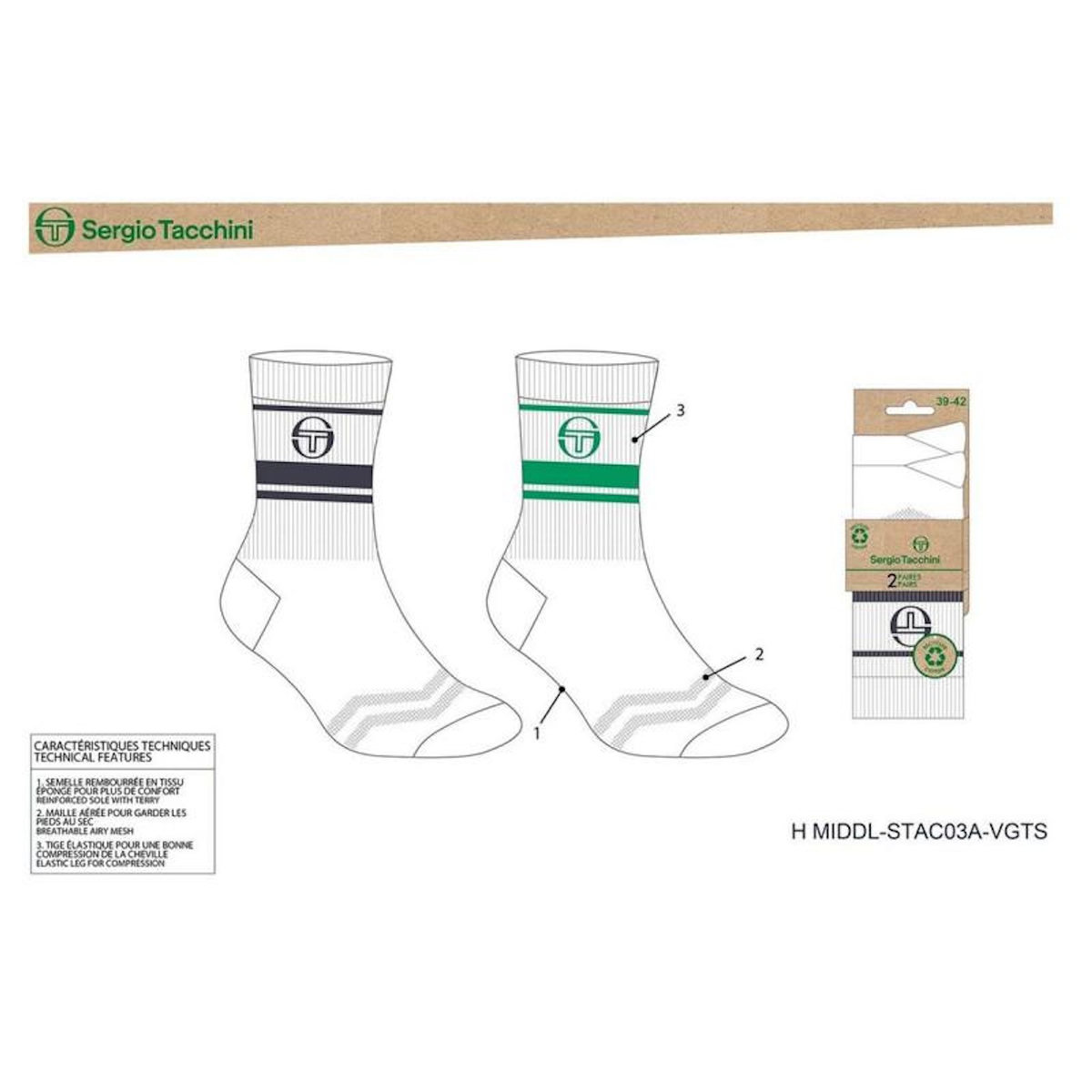 SERGIO TACCHINI Chaussettes TENNIS SERGIO TACCHINI