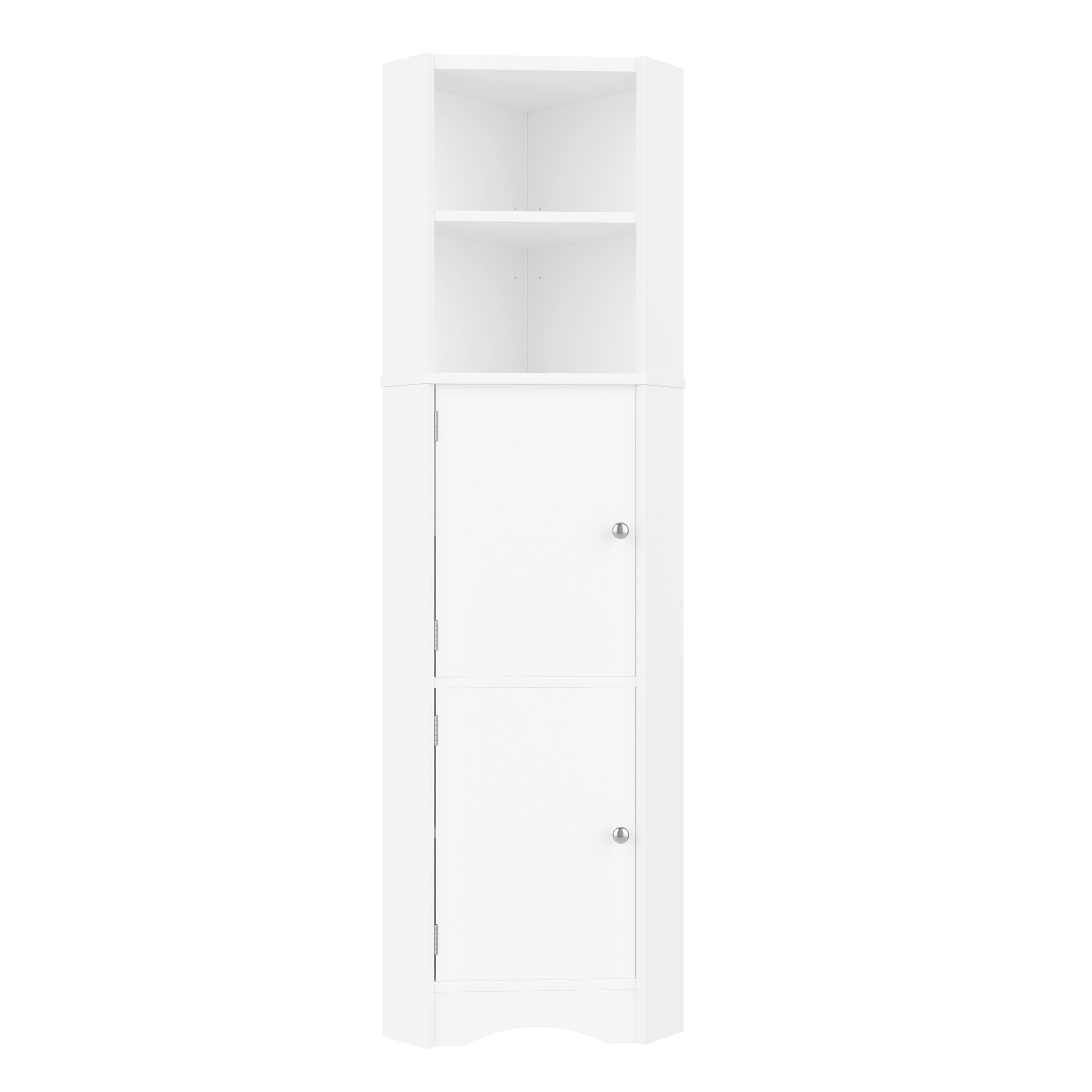 Voir la diapositive 4 : MERAX Meuble De Rangement Salle De Bain Avec 2 Portes Et 2 Étagères Blanc