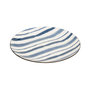 Voir la diapositive 2 : SECRET DE GOURMET Lot de 6 Assiettes à Dessert  Umami Rayure  19cm Bleu