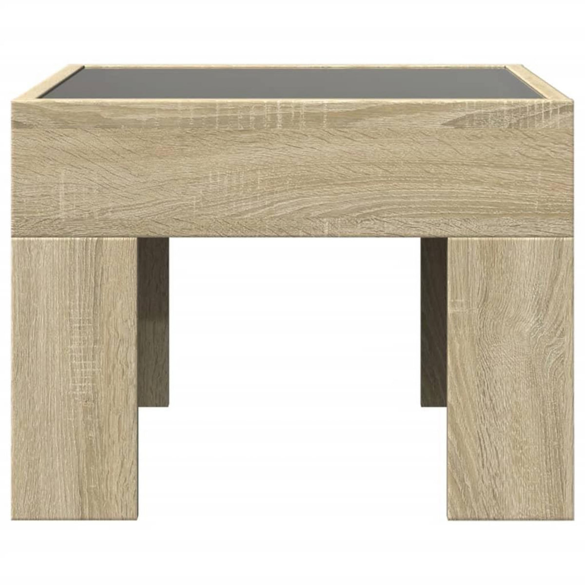 VIDAXL Table de chevet avec LED infini chene sonoma 40x40x30 cm