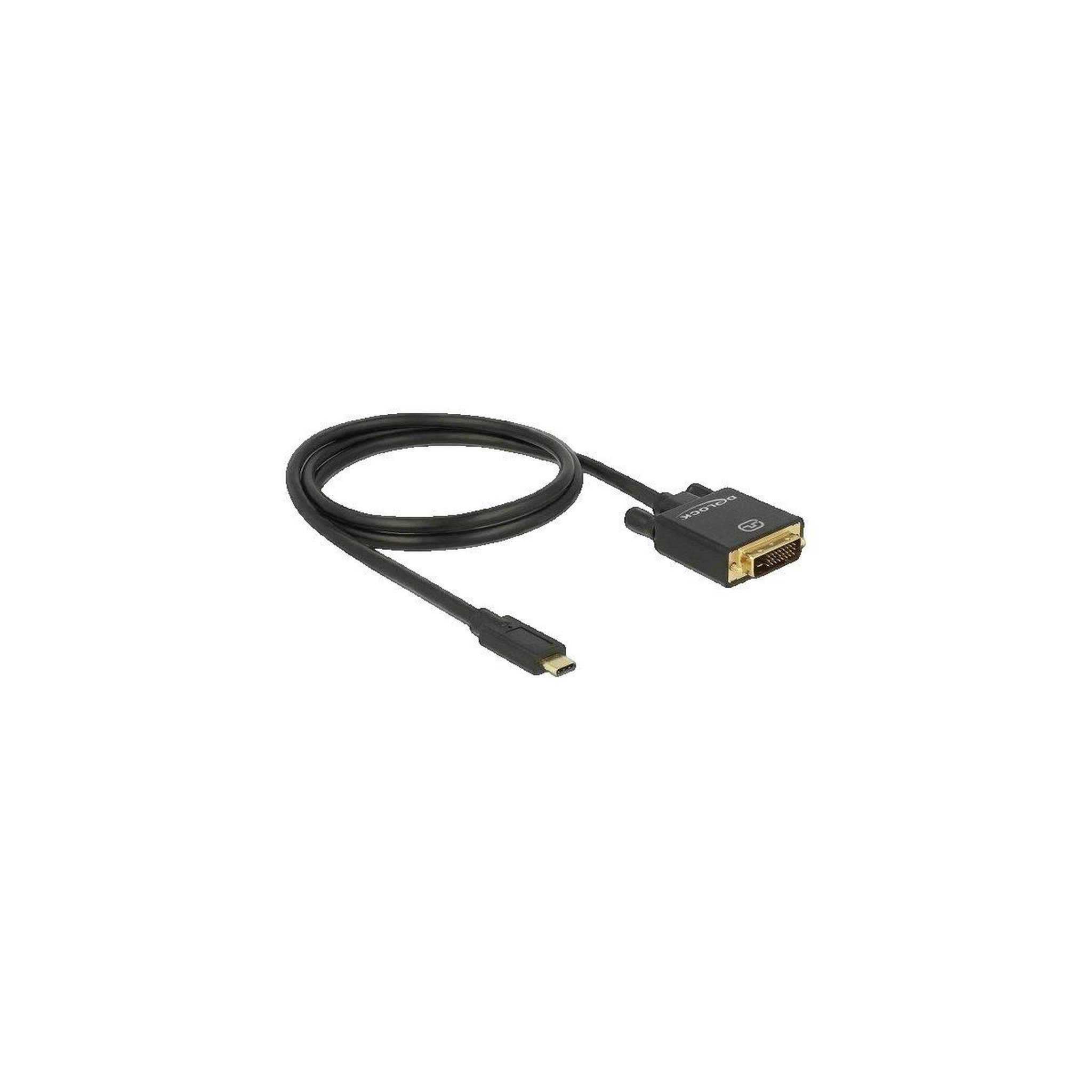 Voir la diapositive 2 : DeLock Adaptateur USB-C vers DVI Delock avec connecteurs plaqués or