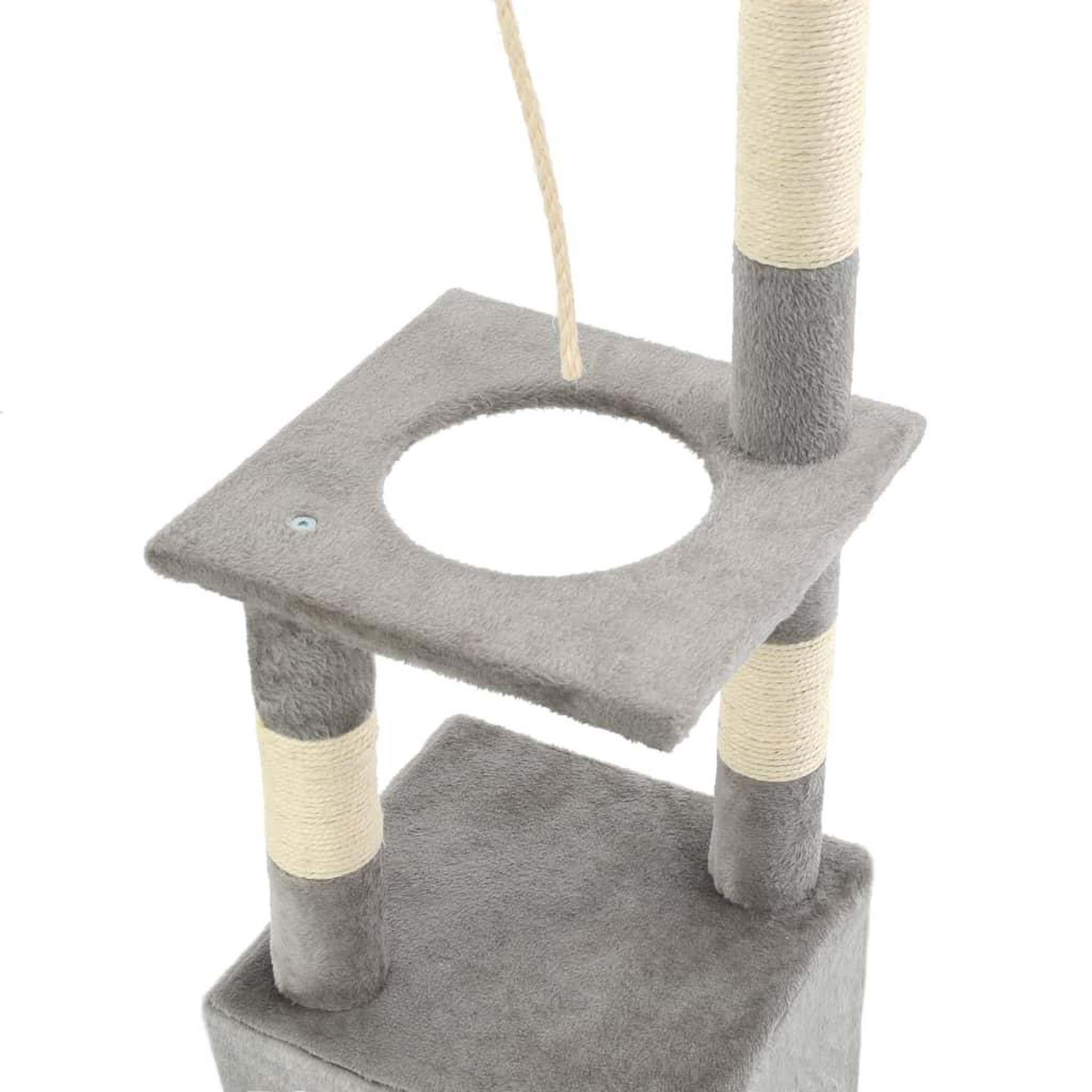 Voir la diapositive 5 : VIDAXL Arbre a chat avec griffoirs en sisal 109 cm Gris