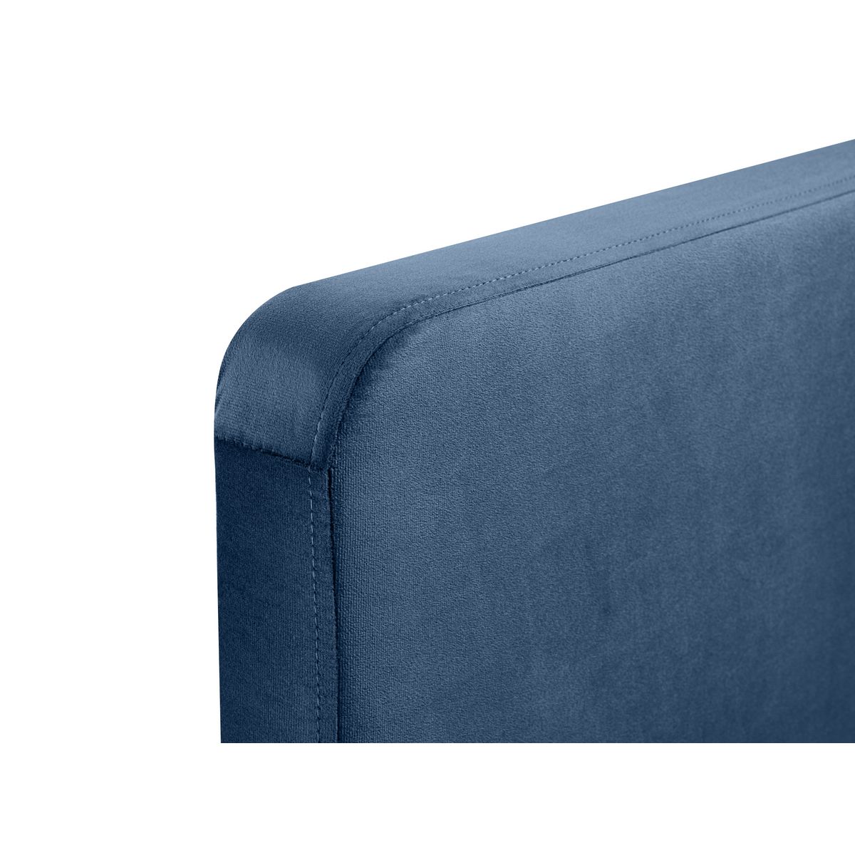 Lit avec sommier et tête de lit 90x190cm Tissu velours EMMA