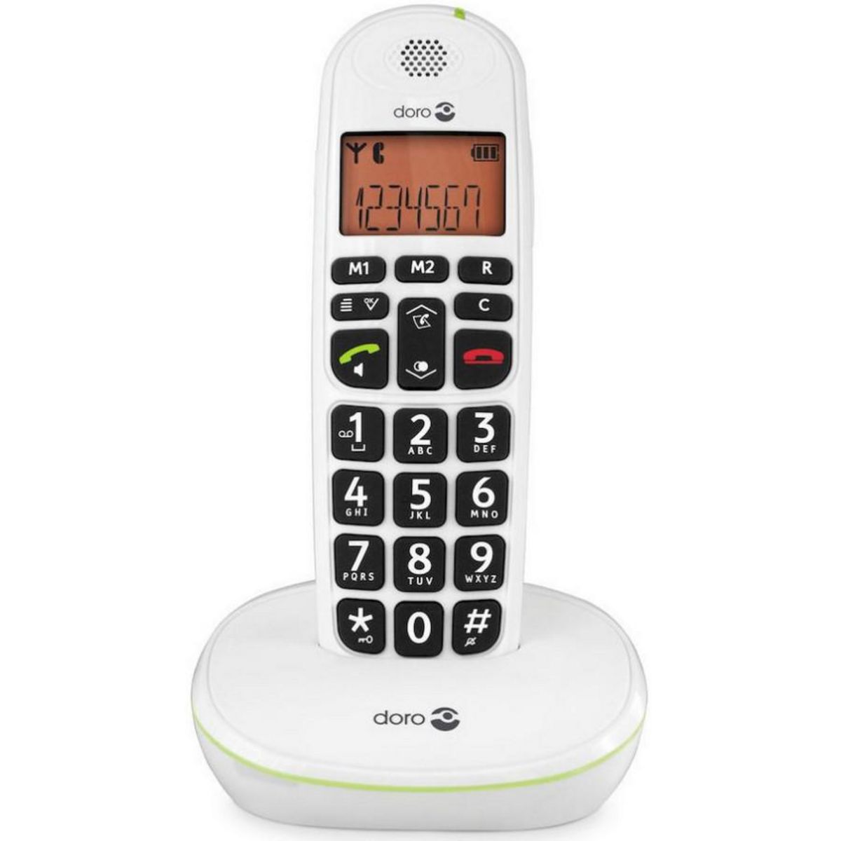 Doro Téléphone sans fil dect blanc sans répondeur - phoneeasy100w