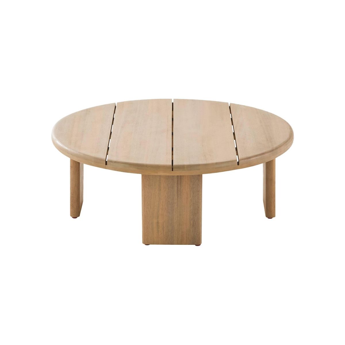 SWEEEK Table basse de jardin ronde bois d'acacia naturel 70cm - Kaita