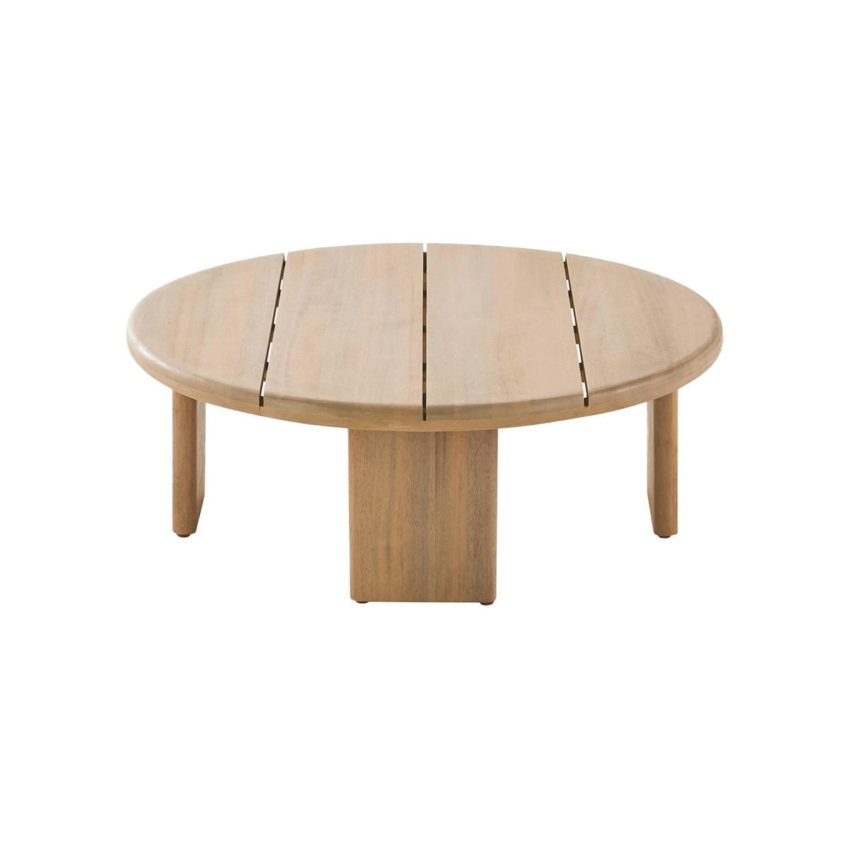 SWEEEK Table basse de jardin ronde bois d'acacia naturel 70cm - Kaita