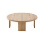 Voir la diapositive 6 : SWEEEK Table basse de jardin ronde bois d'acacia naturel 70cm - Kaita