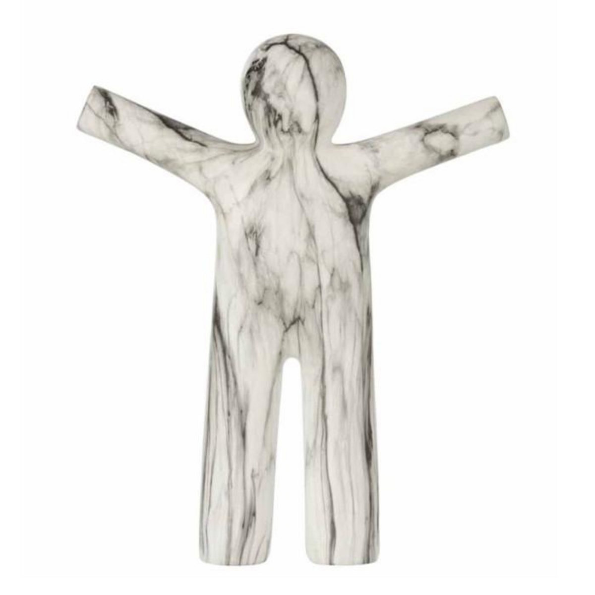 Paris Prix Statue Déco en Résine  P'tit Maurice Marbré  41cm Noir