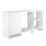 Voir la diapositive 2 : FMD FMD Unite de rangement modulaire d'angle avec etagere ouverte Blanc