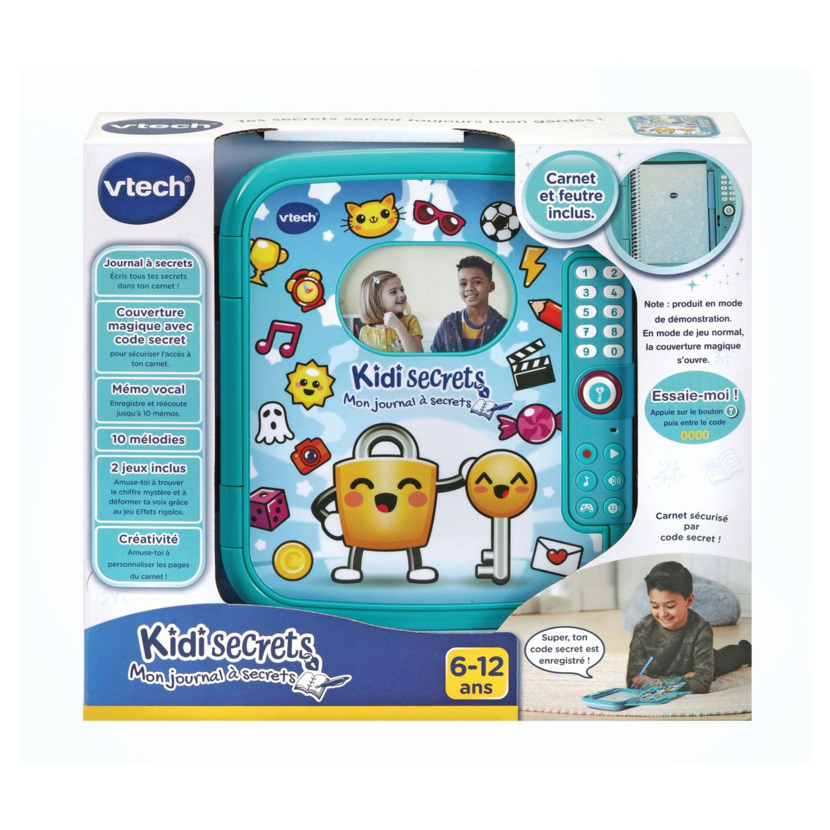 VTECH Kidi Secrets Mon journal à secrets bleu