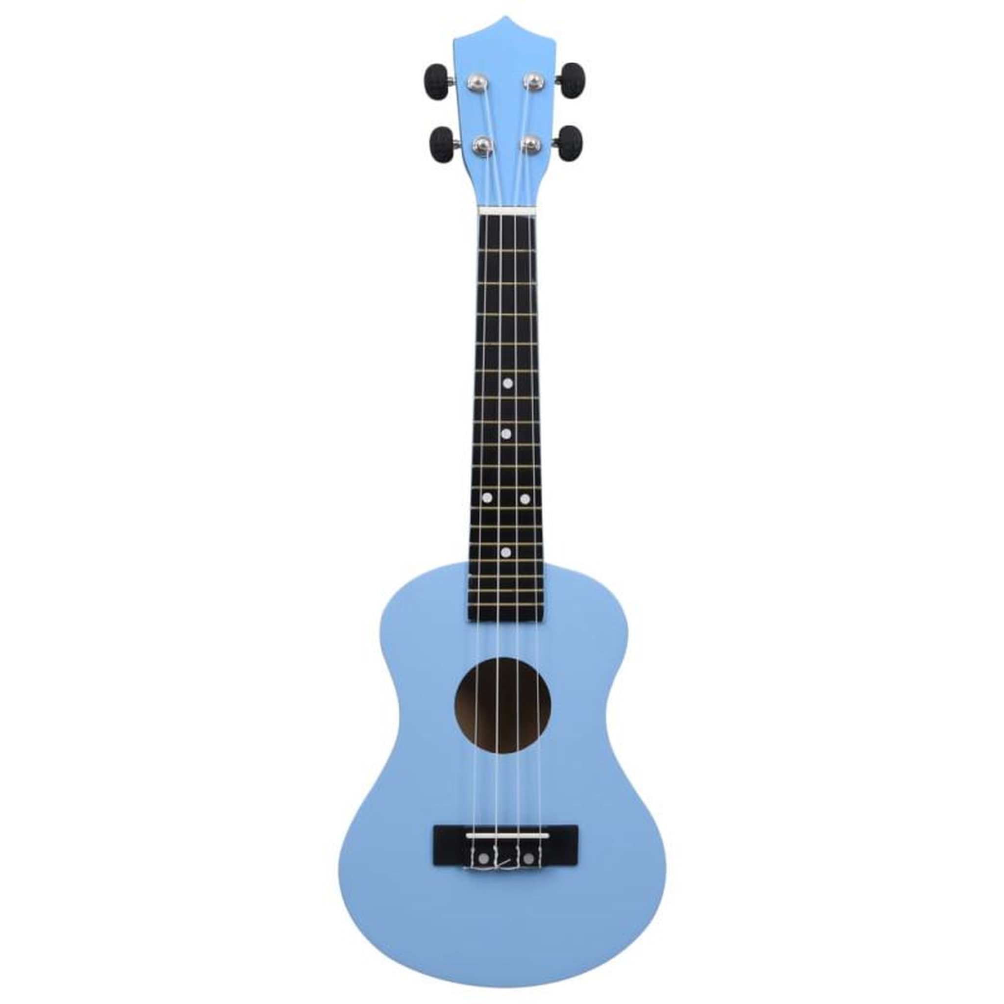Voir la diapositive 6 : VIDAXL Jeu de ukulélé soprano avec sac pour enfants Bleu azuré 23