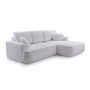Voir la diapositive 2 : BEST MOBILIER Candela - canapé d'angle droit 4 places - convertible avec coffre - en tissu bouclette