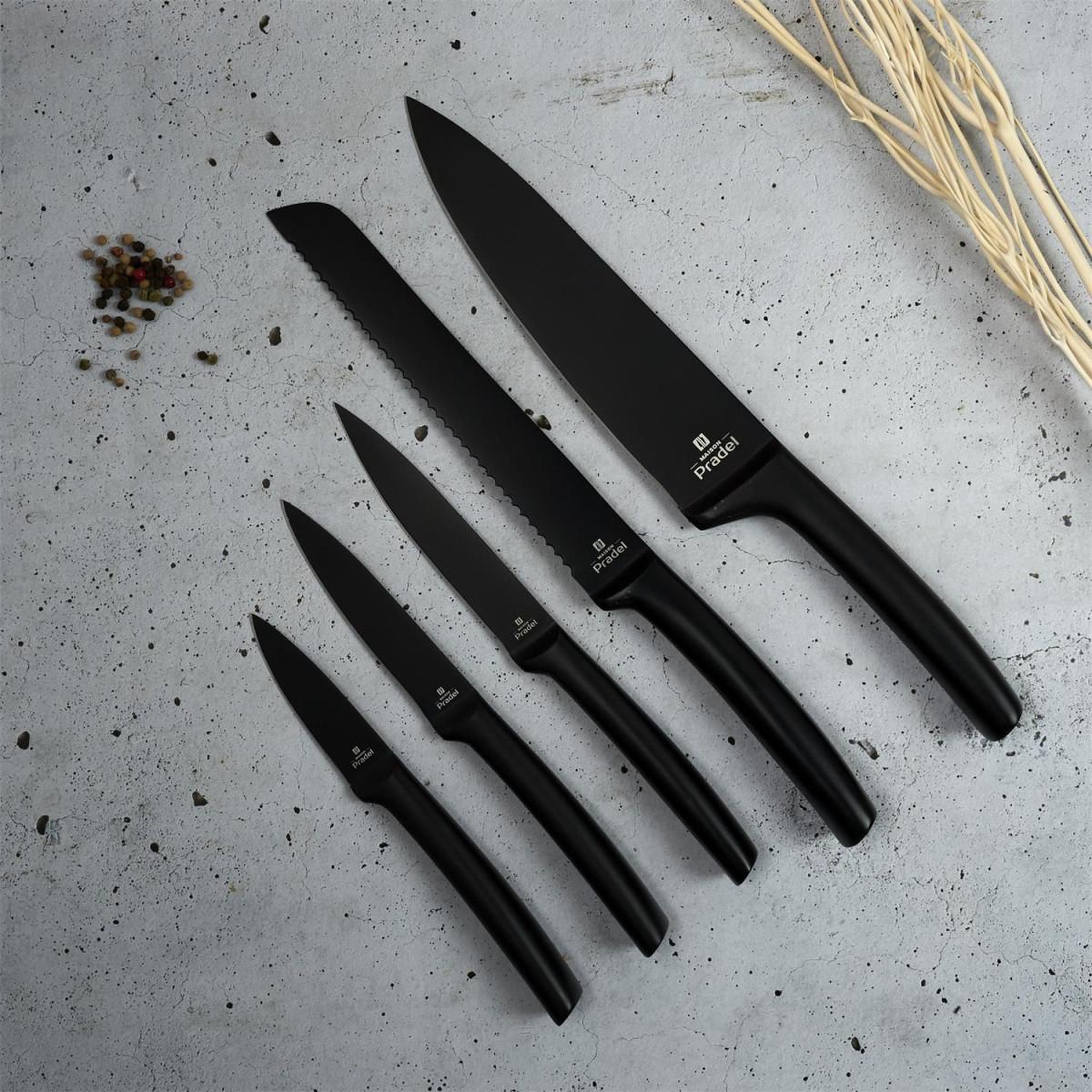 Voir la diapositive 3 : COOK CONCEPT Couteau en acier inoxydable  allure  7cm noir