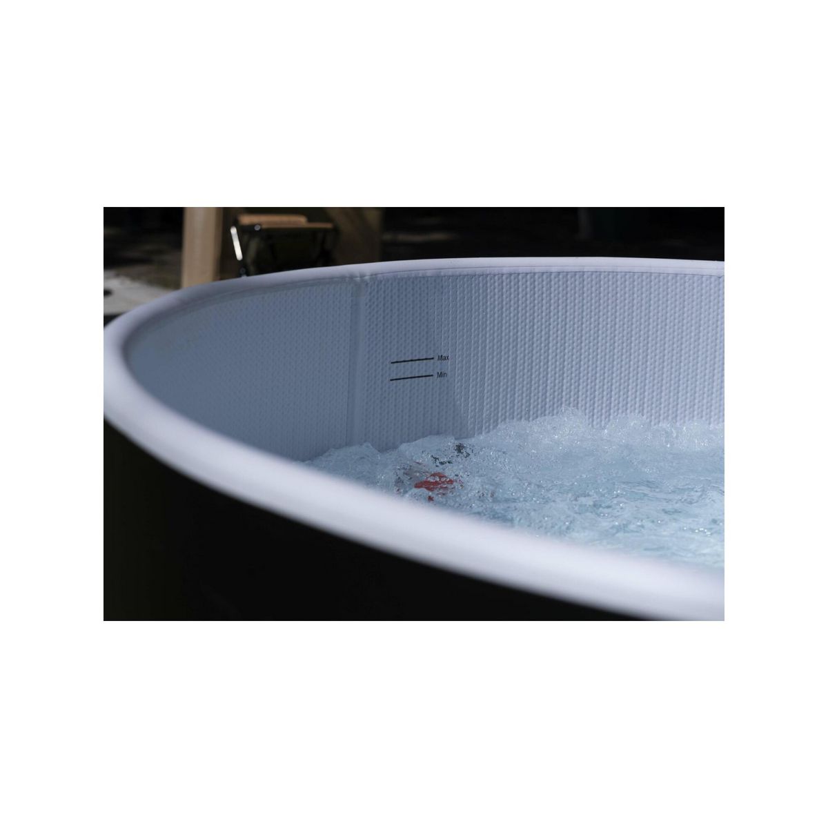 Ospazia Spa gonflable 4 places rond en Dropstitch - Ospazia - Diamètre : 160 cm - Filtre et bâche inclus