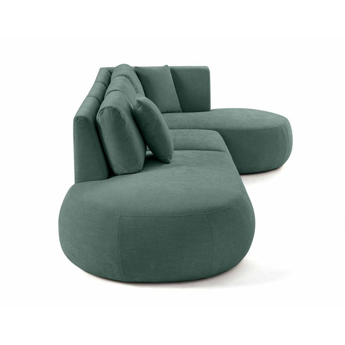 LISA DESIGN Santorini - canapé modulable d'angle droit - 5 places - en tissu texturé