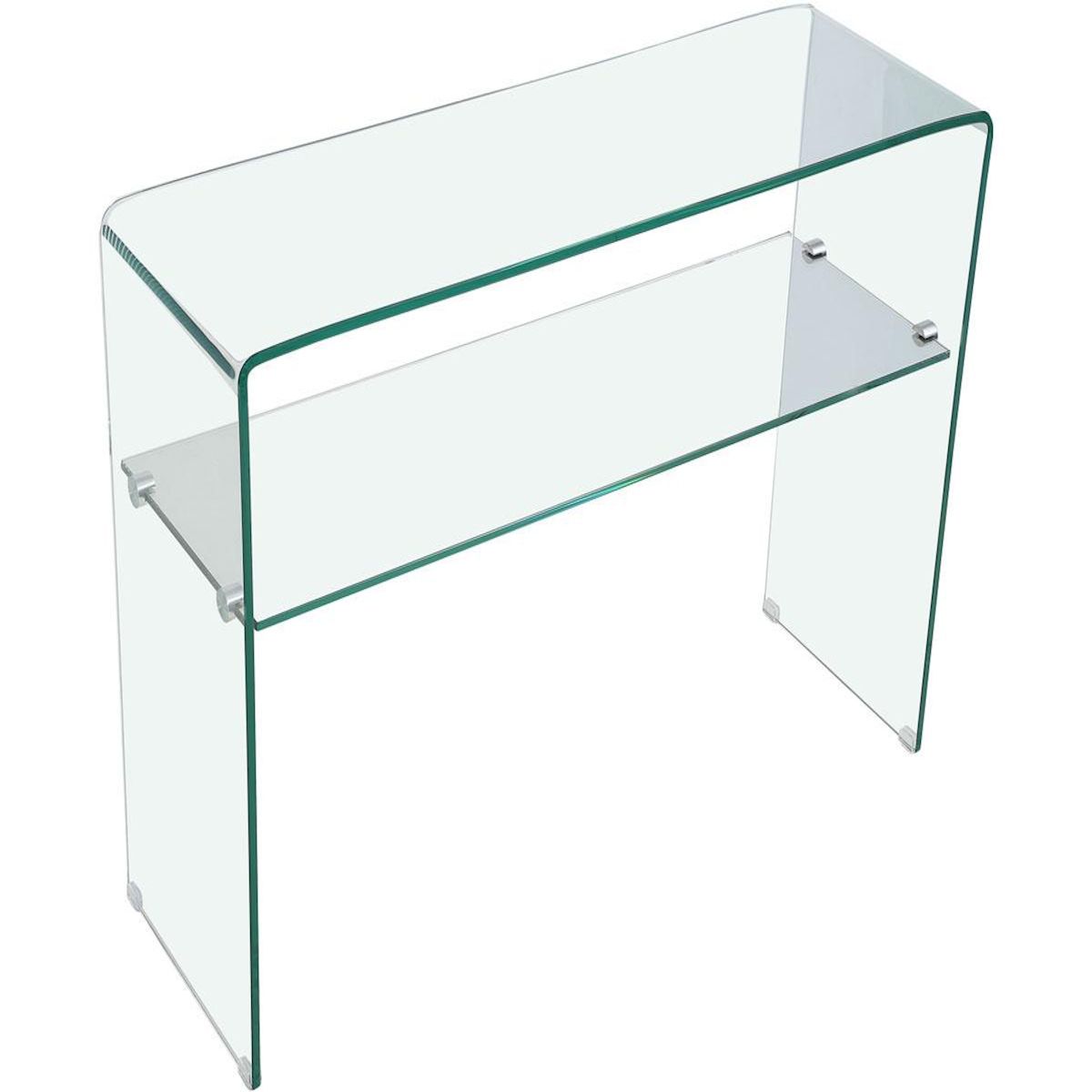 Habitat et Jardin Console  Genova  - 110 x 35 x 75 cm - Verre courbé transparent