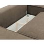 Voir la diapositive 4 : BEST MOBILIER Enma - canapé d'angle réversible 4 places convertible avec coffre en tissu texturé