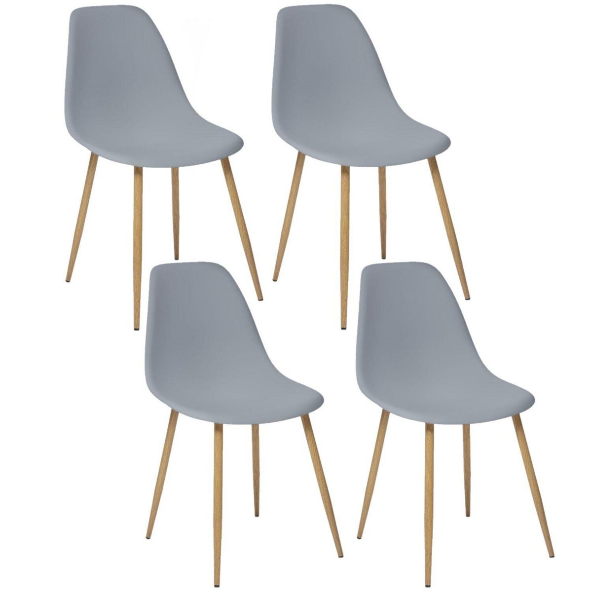 ATMOSPHERA Lot de 4 Chaises design scandinave Taho