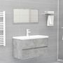 Voir la diapositive 3 : VIDAXL Armoire d'evier et lavabo integre gris beton bois d'ingenierie