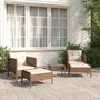 Voir la diapositive 1 : VIDAXL Salon de jardin 5 pcs avec coussins Marron Resine tressee