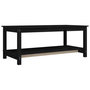 Voir la diapositive 2 : VIDAXL Table basse Noir 110x55x45 cm Bois massif de pin