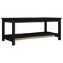 Voir la diapositive 2 : VIDAXL Table basse Noir 110x55x45 cm Bois massif de pin
