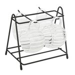 SECRET DE GOURMET Lot de 4 Tasses à Café sur Rack  Pumpkin  18cl Transparent