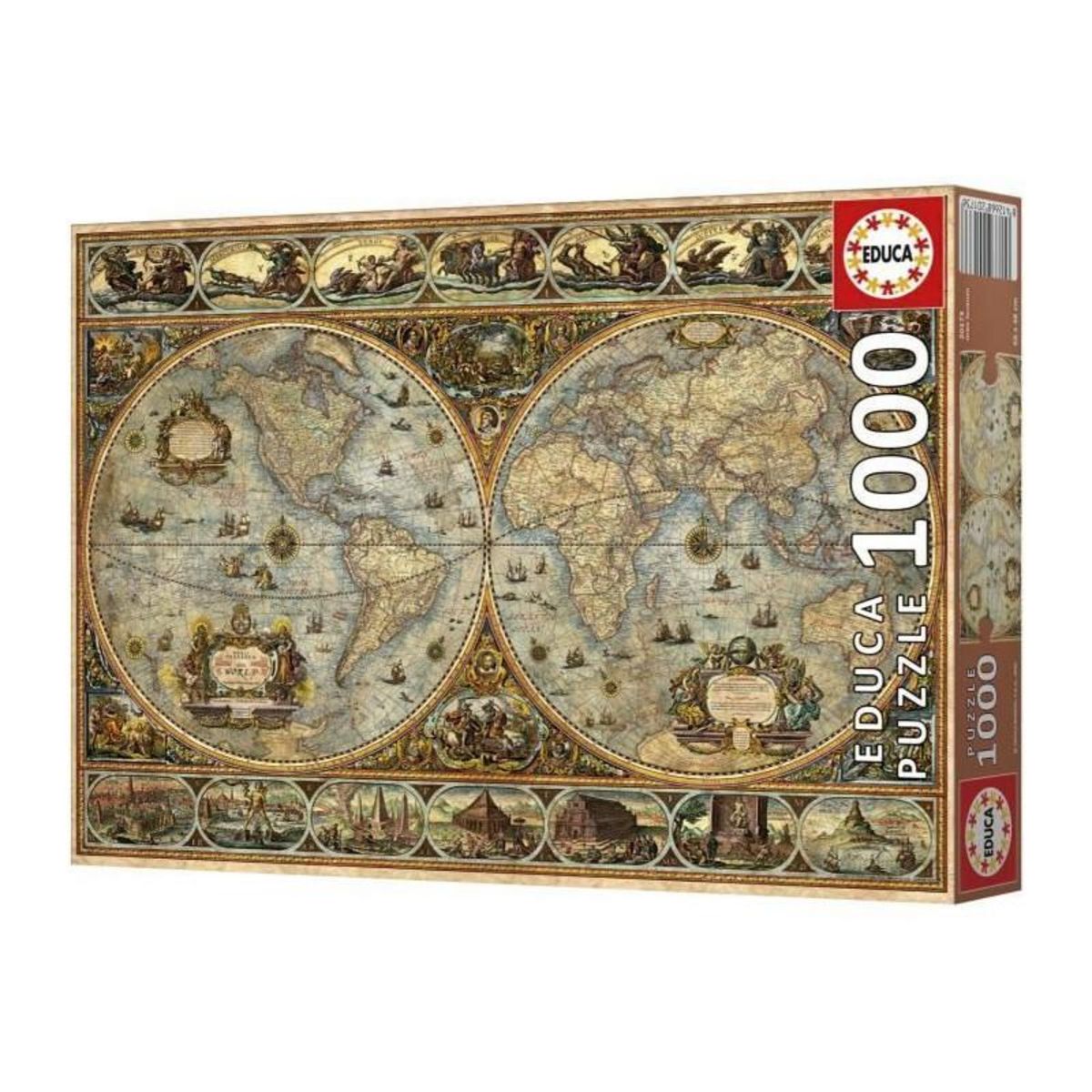 EDUCA Puzzle - EDUCA - Orbis Terrarum - 1000 pieces - Theme Voyage et cartes - Mixte