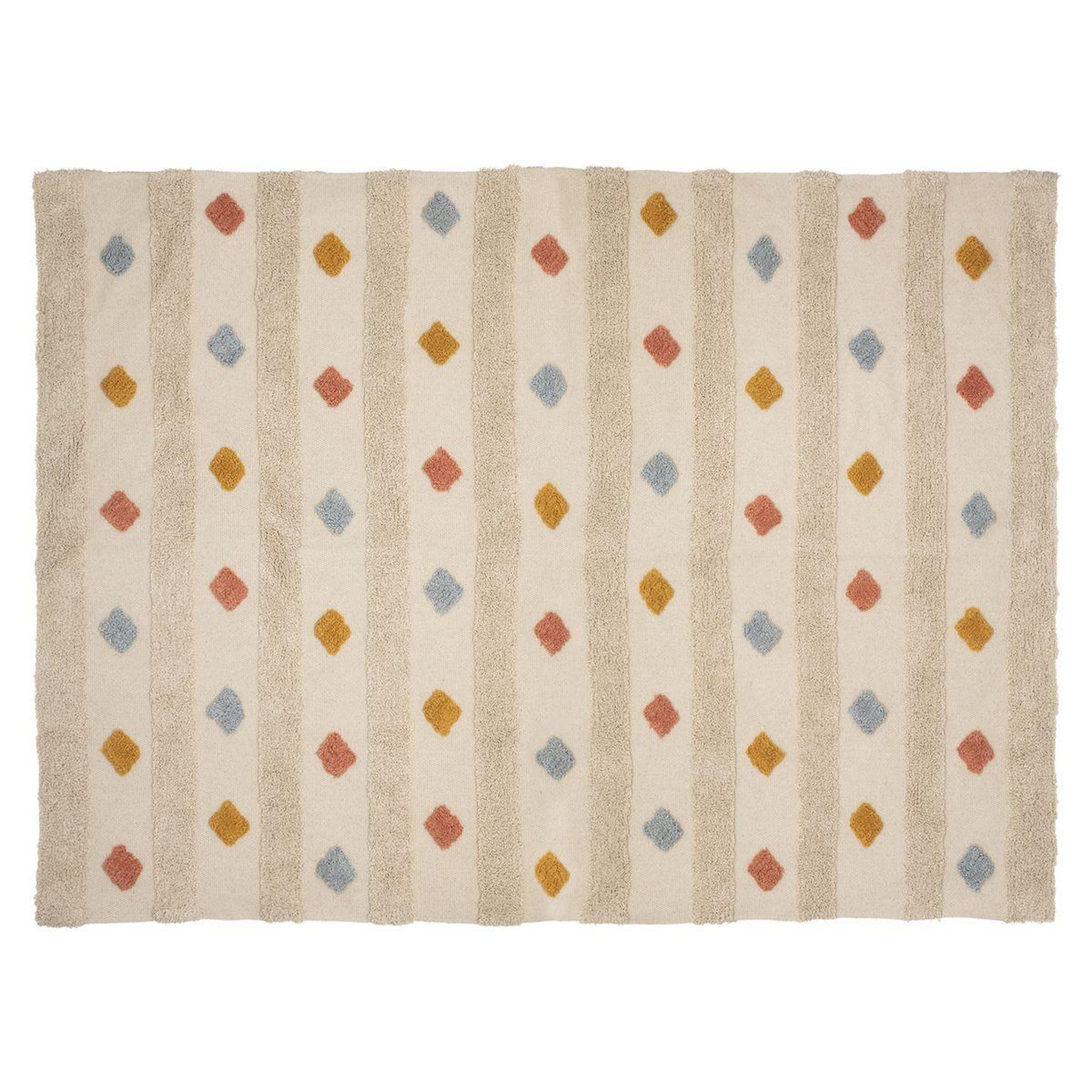 Voir la diapositive 1 : Atmosphera Kids Tapis tufté enfant  arlequin  120x170cm naturel