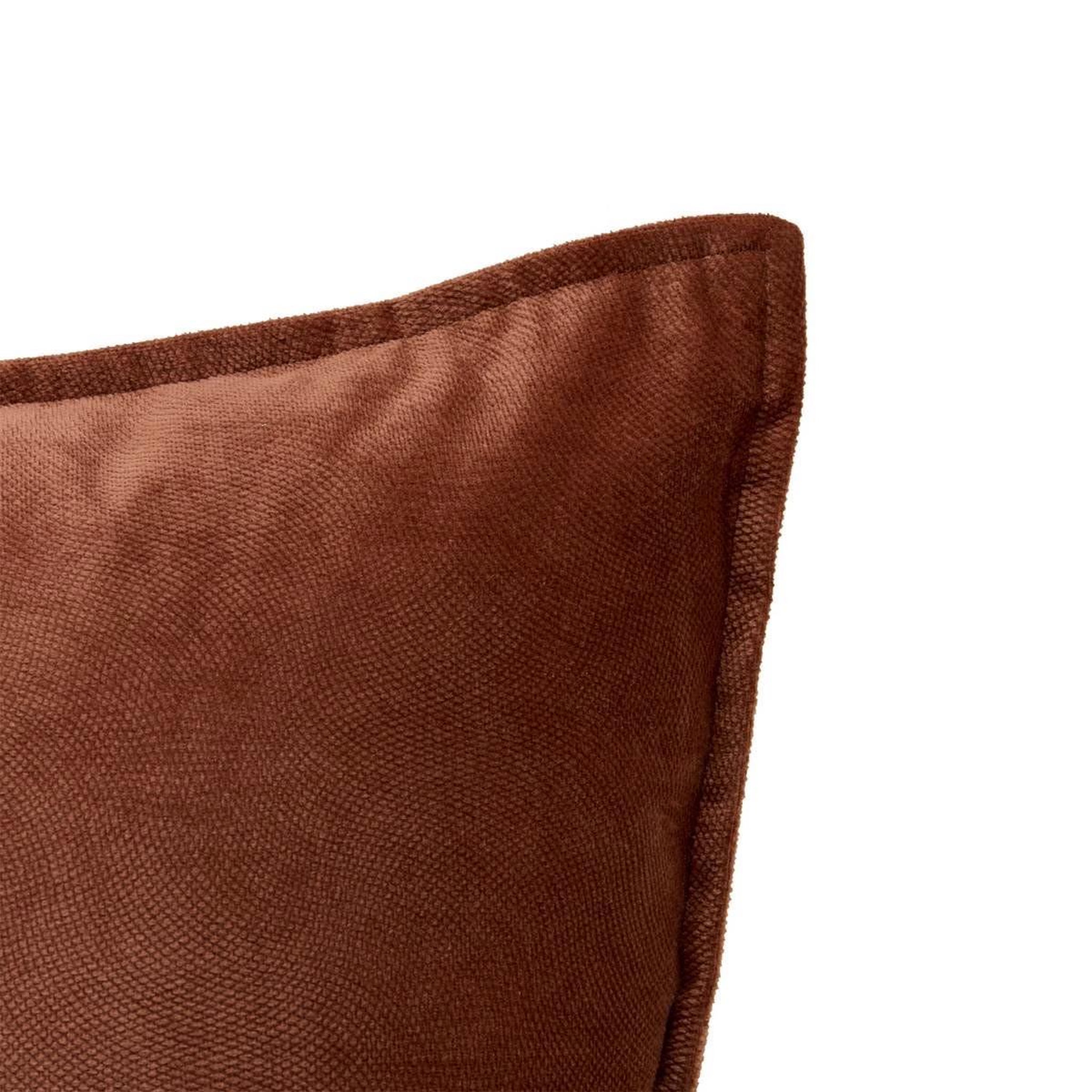 Voir la diapositive 3 : ATMOSPHERA Coussin déco uni  lilou  55x55cm marron tonka
