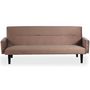 Voir la diapositive 2 : Paris Prix Canapé Convertible en Velours  Romeo  182cm Taupe