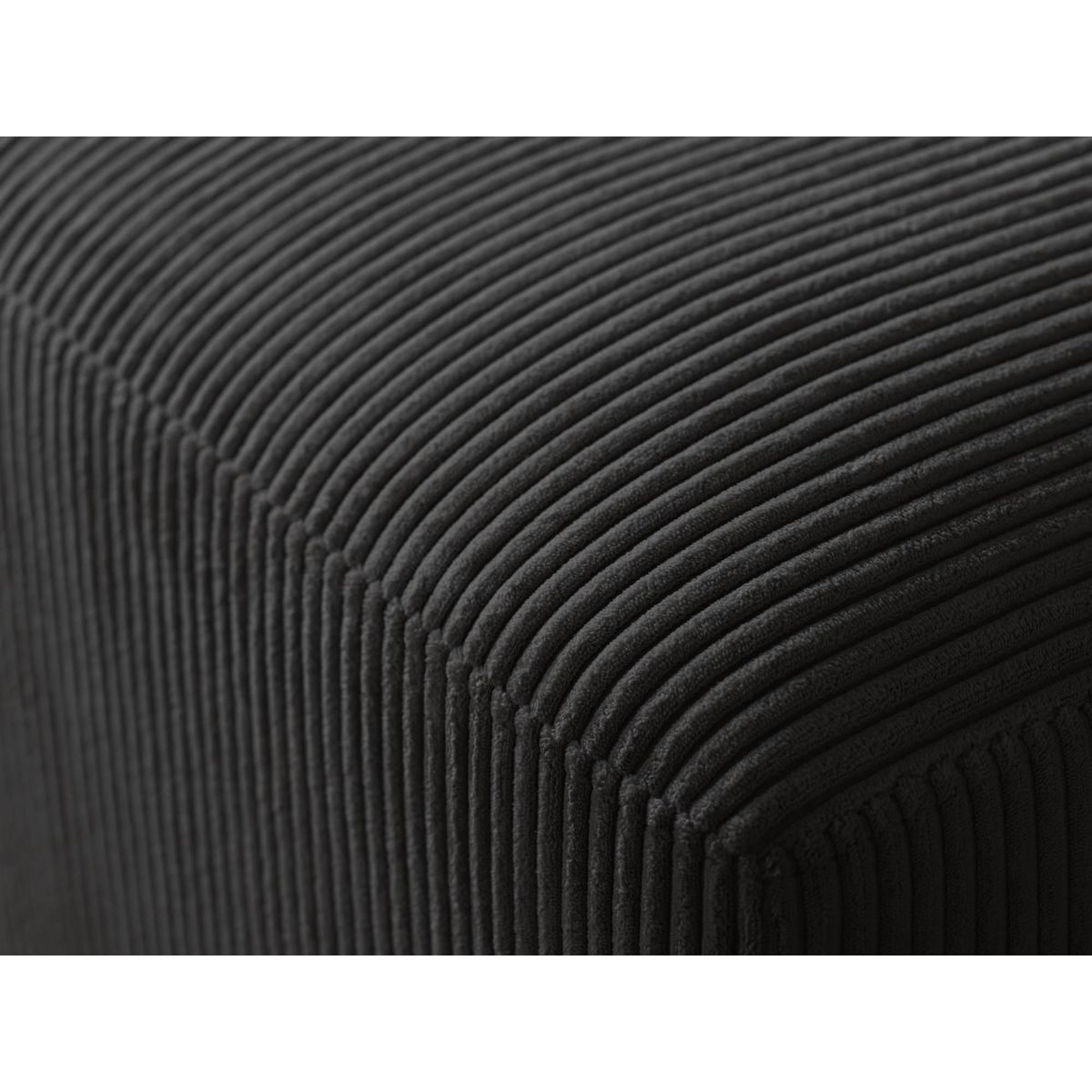 LISA DESIGN Livy - canapé panoramique convertible - avec coffre - en velours côtelé - 7 places - gauche